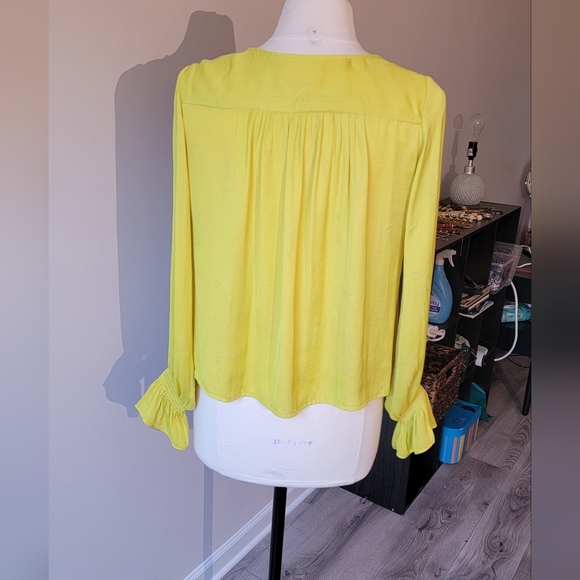 Anthropologie Lemon Button-Up Blouse - Picture 5 of 5